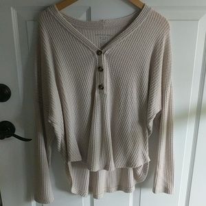 Soft Plush Henley Sweater